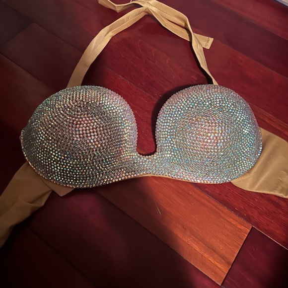 NEW Professional Belly Dance Bra- D cup fully covered crystal, Burlesque, go-go - Picture 3 of 5